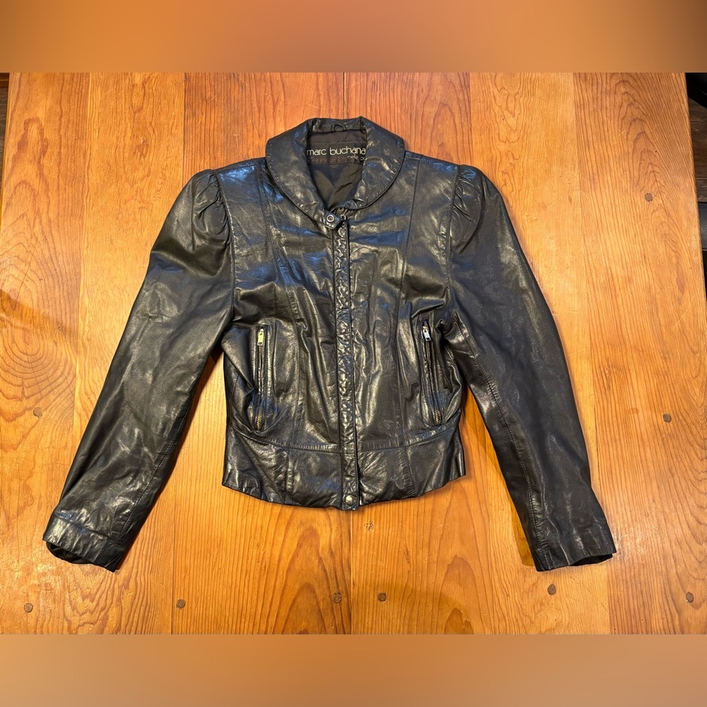 Vintage Marc Buchanan Pelle Pelle Women’s Genuine Leather Black